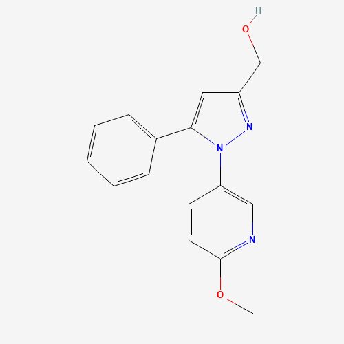 741287-25-2 [1-(6-methoxypyridin-3-yl)-5-phenylpyrazol-3-yl]methanol chemical structure