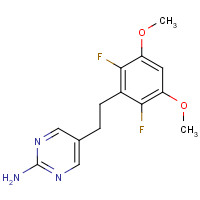1453211-54-5 5-[2-(2,6-difluoro-3,5-dimethoxyphenyl)ethyl]pyrimidin-2-amine chemical structure