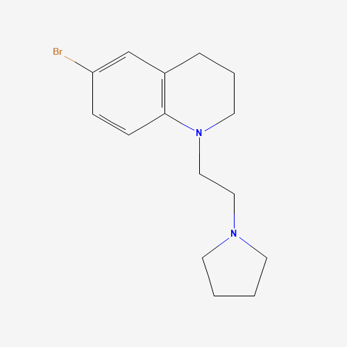 1063406-60-9 6-bromo-1-(2-pyrrolidin-1-ylethyl)-3,4-dihydro-2H-quinoline chemical structure