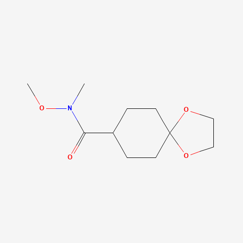 158243-48-2 N-methoxy-N-methyl-1,4-dioxaspiro[4.5]decane-8-carboxamide chemical structure