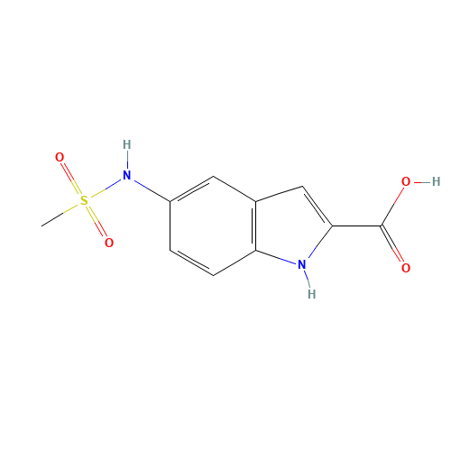 150975-95-4 5-(methanesulfonamido)-1H-indole-2-carboxylic acid chemical structure
