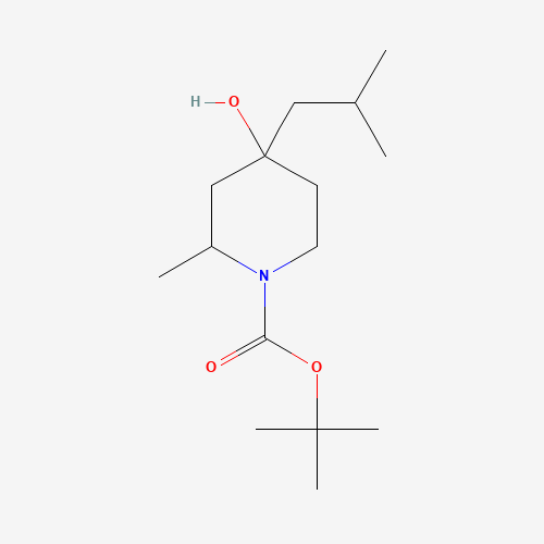 1428901-18-1 tert-butyl 4-hydroxy-2-methyl-4-(2-methylpropyl)piperidine-1-carboxylate chemical structure