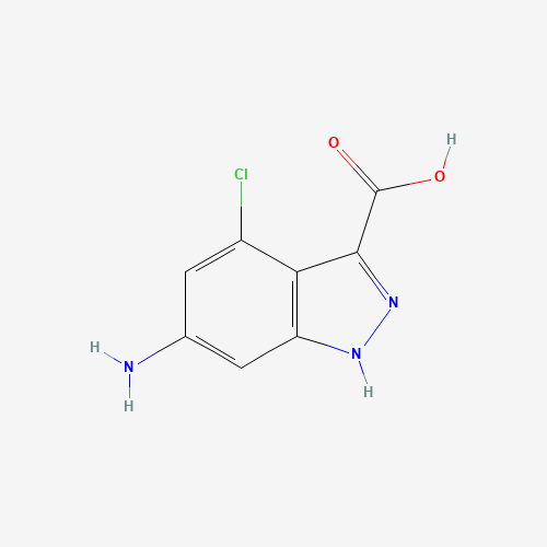 885519-31-3 6-amino-4-chloro-1H-indazole-3-carboxylic acid chemical structure