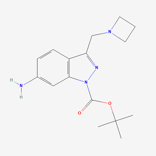 887590-92-3 tert-butyl 6-amino-3-(azetidin-1-ylmethyl)indazole-1-carboxylate chemical structure