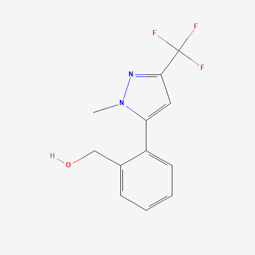892502-29-3 [2-[2-methyl-5-(trifluoromethyl)pyrazol-3-yl]phenyl]methanol chemical structure