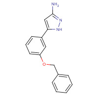 502132-95-8 5-(3-phenylmethoxyphenyl)-1H-pyrazol-3-amine chemical structure