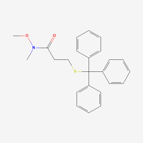 150350-27-9 N-methoxy-N-methyl-3-tritylsulfanylpropanamide chemical structure