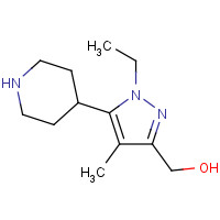 419571-89-4 (1-ethyl-4-methyl-5-piperidin-4-ylpyrazol-3-yl)methanol chemical structure