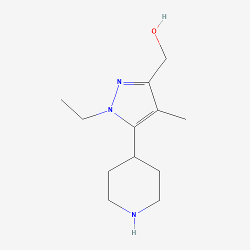 419571-89-4 (1-ethyl-4-methyl-5-piperidin-4-ylpyrazol-3-yl)methanol chemical structure