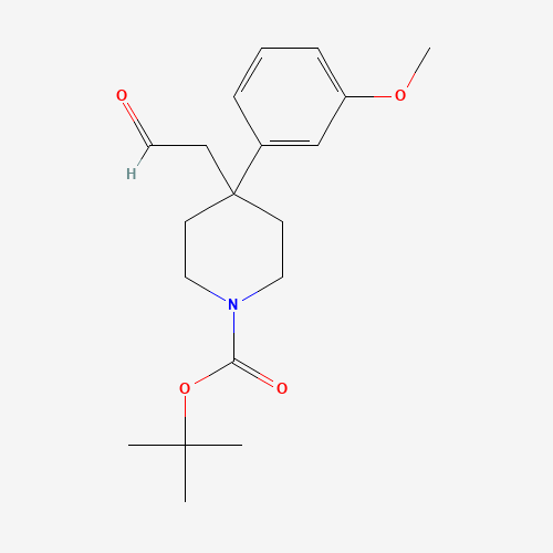 716359-52-3 tert-butyl 4-(3-methoxyphenyl)-4-(2-oxoethyl)piperidine-1-carboxylate chemical structure