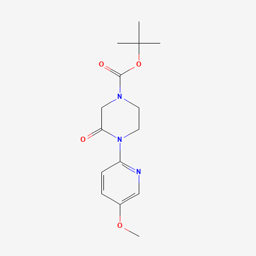 1284249-93-9 tert-butyl 4-(5-methoxypyridin-2-yl)-3-oxopiperazine-1-carboxylate chemical structure