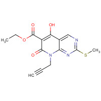 1253791-05-7 ethyl 5-hydroxy-2-methylsulfanyl-7-oxo-8-prop-2-ynylpyrido[2,3-d]pyrimidine-6-carboxylate chemical structure