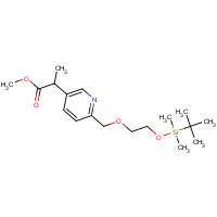 1419603-02-3 methyl 2-[6-[2-[tert-butyl(dimethyl)silyl]oxyethoxymethyl]pyridin-3-yl]propanoate chemical structure