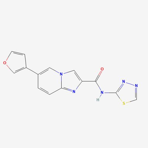 1186087-91-1 6-(furan-3-yl)-N-(1,3,4-thiadiazol-2-yl)imidazo[1,2-a]pyridine-2-carboxamide chemical structure