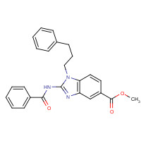 1374601-40-7 methyl 2-benzamido-1-(3-phenylpropyl)benzimidazole-5-carboxylate chemical structure