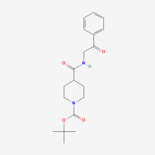 1082949-95-8 tert-butyl 4-(phenacylcarbamoyl)piperidine-1-carboxylate chemical structure