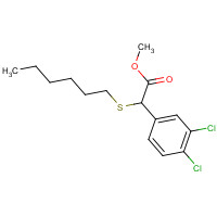 186025-97-8 methyl 2-(3,4-dichlorophenyl)-2-hexylsulfanylacetate chemical structure