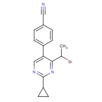 918422-31-8 4-[4-(1-bromoethyl)-2-cyclopropylpyrimidin-5-yl]benzonitrile chemical structure