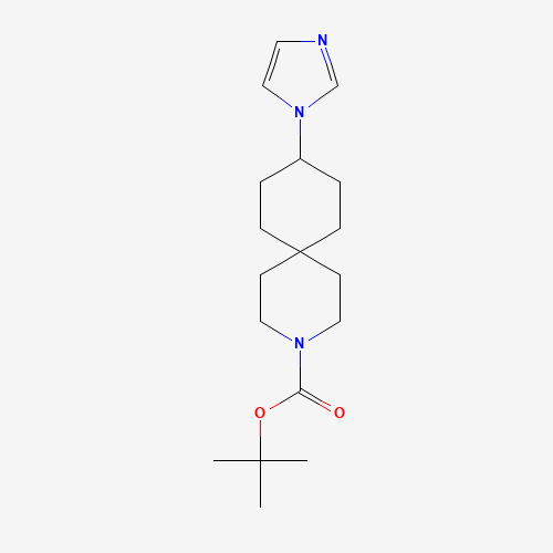 1246508-19-9 tert-butyl 9-imidazol-1-yl-3-azaspiro[5.5]undecane-3-carboxylate chemical structure