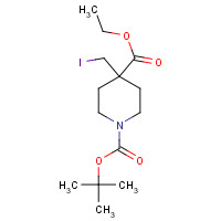213013-98-0 1-O-tert-butyl 4-O-ethyl 4-(iodomethyl)piperidine-1,4-dicarboxylate chemical structure