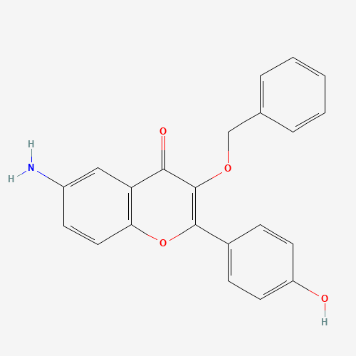 1187087-64-4 6-amino-2-(4-hydroxyphenyl)-3-phenylmethoxychromen-4-one chemical structure