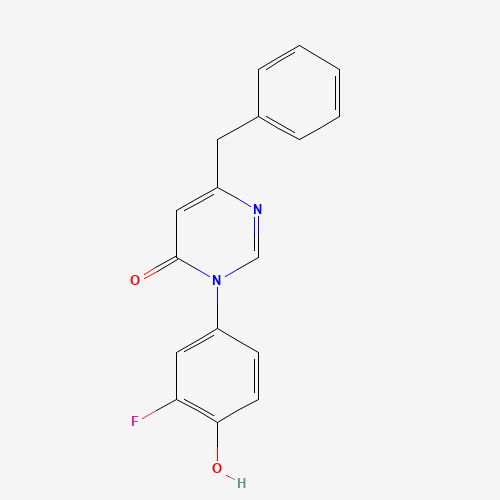 960297-63-6 6-benzyl-3-(3-fluoro-4-hydroxyphenyl)pyrimidin-4-one chemical structure