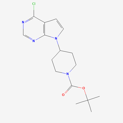 717900-74-8 tert-butyl 4-(4-chloropyrrolo[2,3-d]pyrimidin-7-yl)piperidine-1-carboxylate chemical structure
