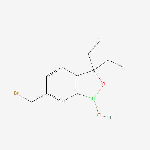 1437052-05-5 6-(bromomethyl)-3,3-diethyl-1-hydroxy-2,1-benzoxaborole chemical structure