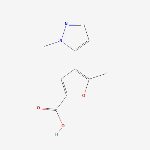 1047628-85-2 5-methyl-4-(2-methylpyrazol-3-yl)furan-2-carboxylic acid chemical structure