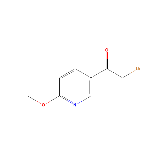 1186113-51-8 2-bromo-1-(6-methoxypyridin-3-yl)ethanone chemical structure