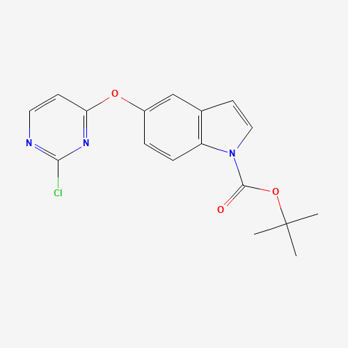 930094-98-7 tert-butyl 5-(2-chloropyrimidin-4-yl)oxyindole-1-carboxylate chemical structure