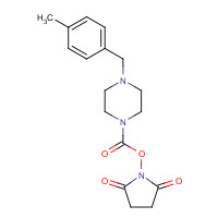 1460030-11-8 (2,5-dioxopyrrolidin-1-yl) 4-[(4-methylphenyl)methyl]piperazine-1-carboxylate chemical structure