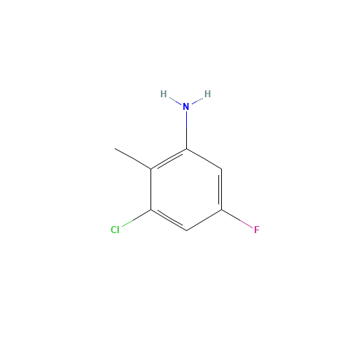 886761-87-1 3-chloro-5-fluoro-2-methylaniline chemical structure