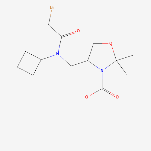 1284248-83-4 tert-butyl 4-[[(2-bromoacetyl)-cyclobutylamino]methyl]-2,2-dimethyl-1,3-oxazolidine-3-carboxylate chemical structure