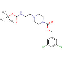 1613513-34-0 (3,5-dichlorophenyl)methyl 4-[2-[(2-methylpropan-2-yl)oxycarbonylamino]ethyl]piperazine-1-carboxylate chemical structure