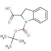 137088-51-8 1-[(2-methylpropan-2-yl)oxycarbonyl]-2,3-dihydroindole-2-carboxylic acid chemical structure