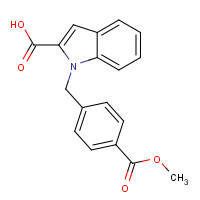 1042354-70-0 1-[(4-methoxycarbonylphenyl)methyl]indole-2-carboxylic acid chemical structure