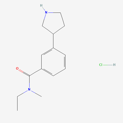 1223748-27-3 N-ethyl-N-methyl-3-pyrrolidin-3-ylbenzamide;hydrochloride chemical structure