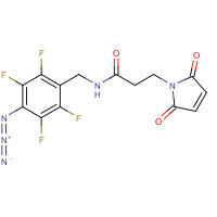 139428-48-1 N-[(4-azido-2,3,5,6-tetrafluorophenyl)methyl]-3-(2,5-dioxopyrrol-1-yl)propanamide chemical structure