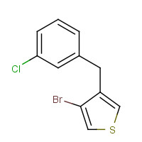 1014645-14-7 3-bromo-4-[(3-chlorophenyl)methyl]thiophene chemical structure