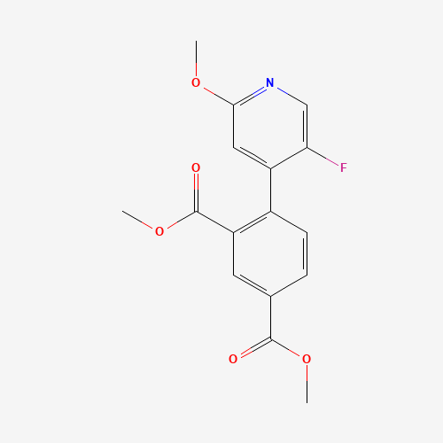1142232-39-0 dimethyl 4-(5-fluoro-2-methoxypyridin-4-yl)benzene-1,3-dicarboxylate chemical structure
