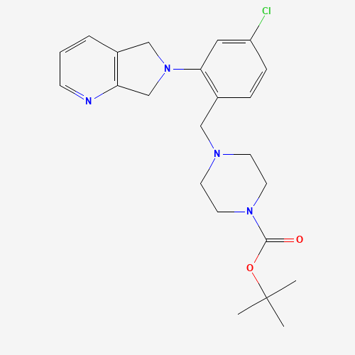 1460032-27-2 tert-butyl 4-[[4-chloro-2-(5,7-dihydropyrrolo[3,4-b]pyridin-6-yl)phenyl]methyl]piperazine-1-carboxylate chemical structure