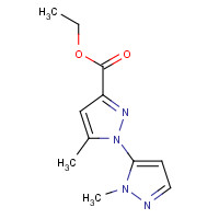 1202636-87-0 ethyl 5-methyl-1-(2-methylpyrazol-3-yl)pyrazole-3-carboxylate chemical structure