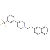 135354-02-8 1-(2-naphthalen-2-ylethyl)-4-[3-(trifluoromethyl)phenyl]-3,6-dihydro-2H-pyridine chemical structure