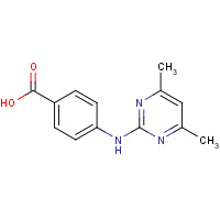 81261-97-4 4-[(4,6-dimethylpyrimidin-2-yl)amino]benzoic acid chemical structure