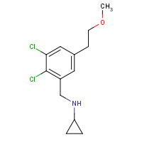 1194486-58-2 N-[[2,3-dichloro-5-(2-methoxyethyl)phenyl]methyl]cyclopropanamine chemical structure