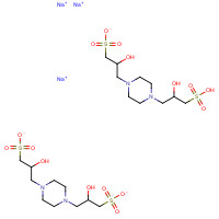108321-08-0 trisodium;2-hydroxy-3-[4-(2-hydroxy-3-sulfonatopropyl)piperazin-1-yl]propane-1-sulfonate;2-hydroxy-3-[4-(2-hydroxy-3-sulfopropyl)piperazin-1-yl]propane-1-sulfonate chemical structure