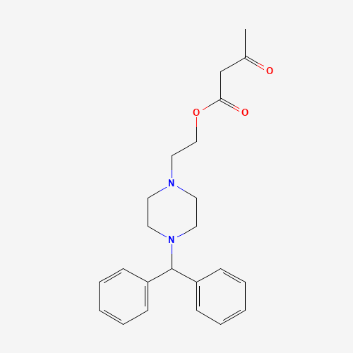 89226-49-3 2-(4-benzhydrylpiperazin-1-yl)ethyl 3-oxobutanoate chemical structure