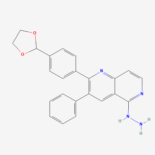 917363-83-8 [2-[4-(1,3-dioxolan-2-yl)phenyl]-3-phenyl-1,6-naphthyridin-5-yl]hydrazine chemical structure