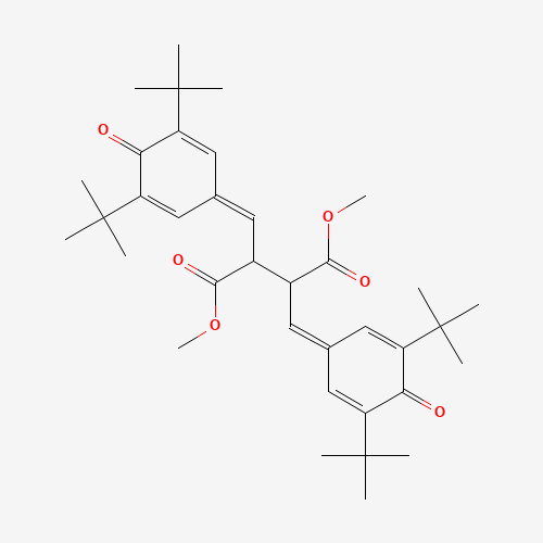 65849-89-0 dimethyl 2,3-bis[(3,5-ditert-butyl-4-oxocyclohexa-2,5-dien-1-ylidene)methyl]butanedioate chemical structure